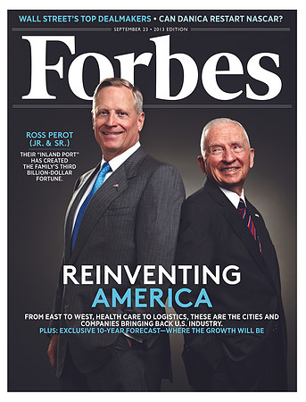 Ross Perot Jr. & Sr. by photographer Matthew Hawthorn